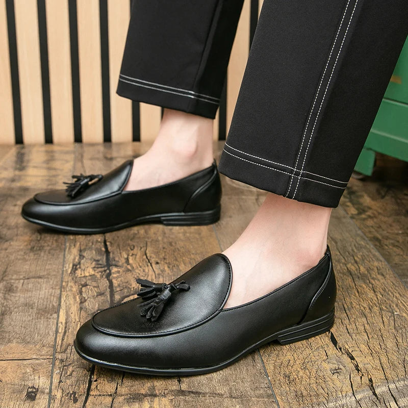 Lorenzo Burnished Tassel Loafer