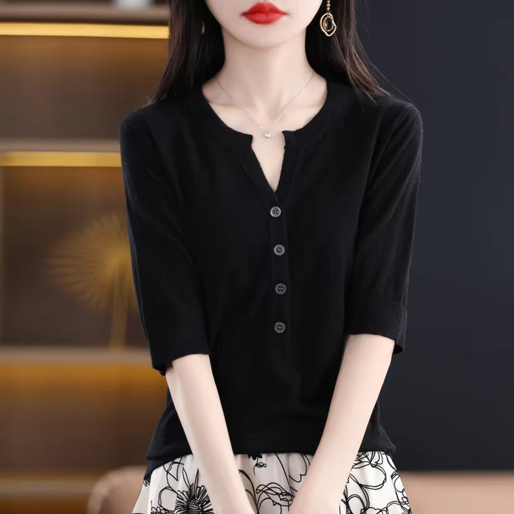 Sophia Cashmere Button-Up