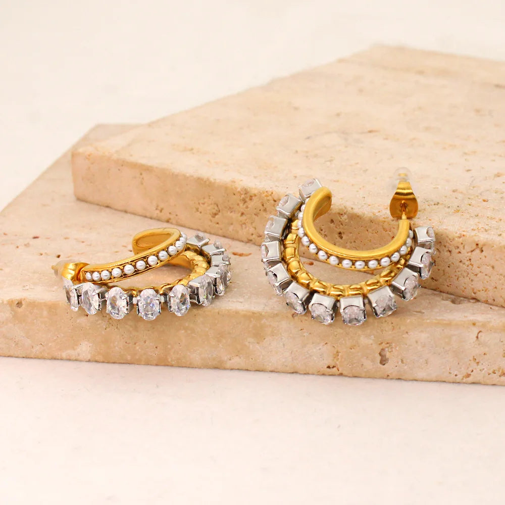 Spark Layer Hoop Earrings