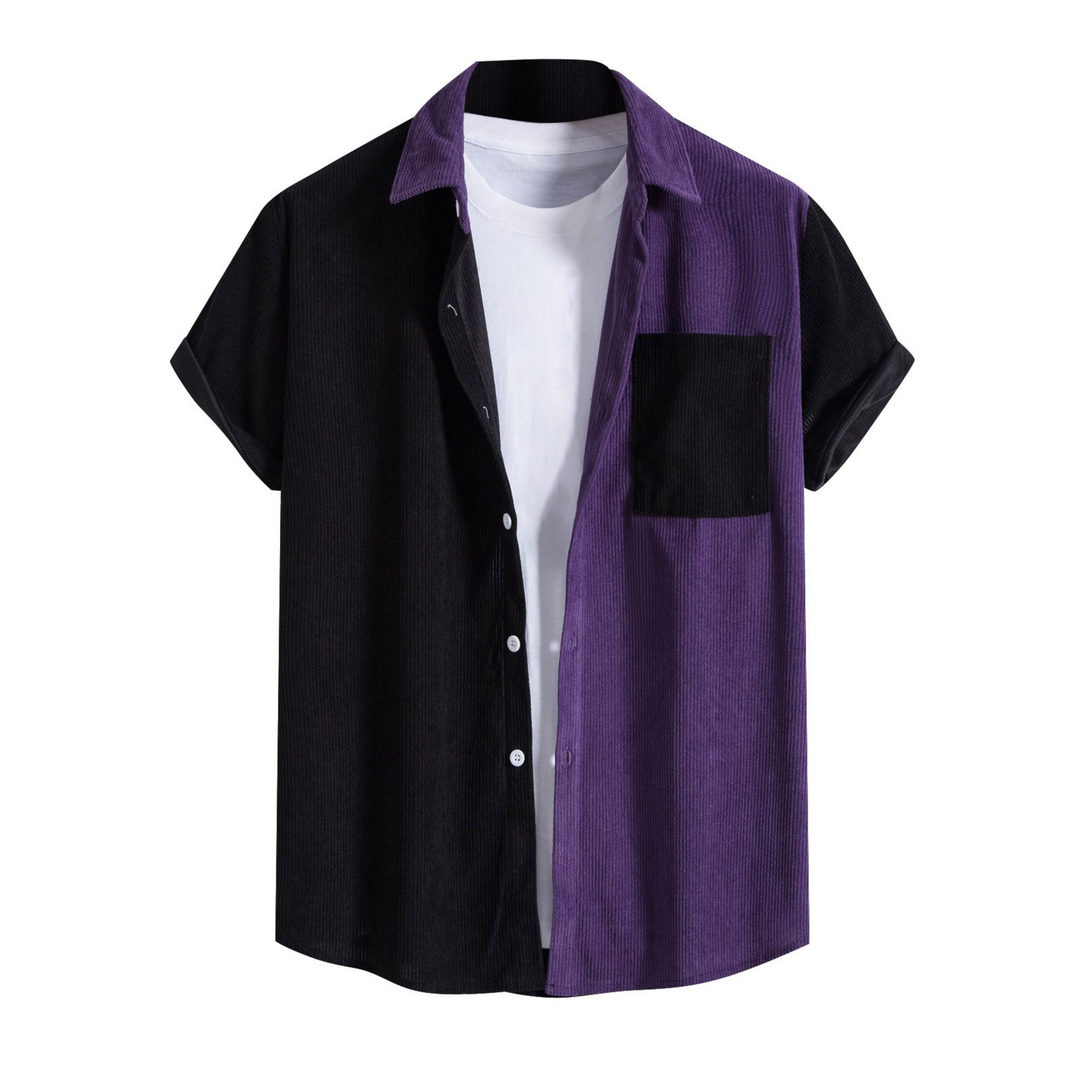 Helix Two-Tone Corduroy Button-Up