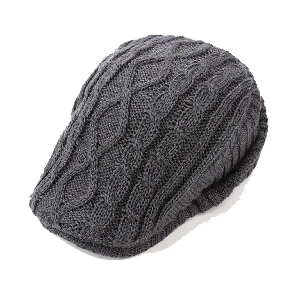 Cable-Knit Flat Cap
