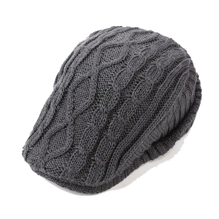 Cable-Knit Flat Cap