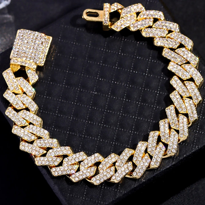 Alpha Iced Link Bracelet