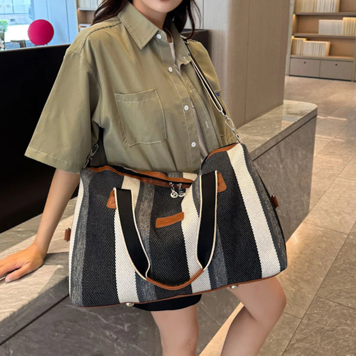 Avalon Stripe Canvas Duffel