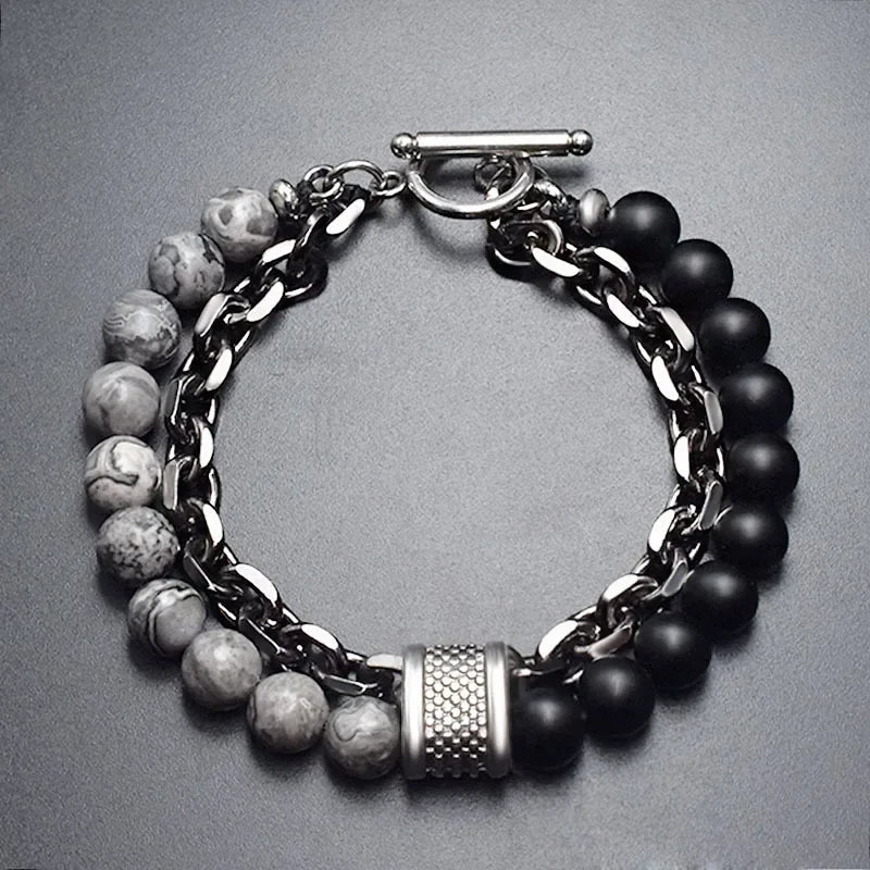 Orion Dual-Stone Chain Bracelet