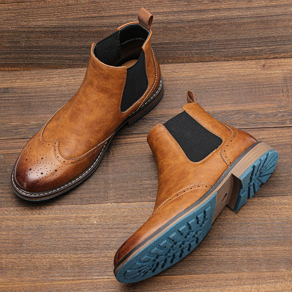 Regent Brogue Chelsea Boot