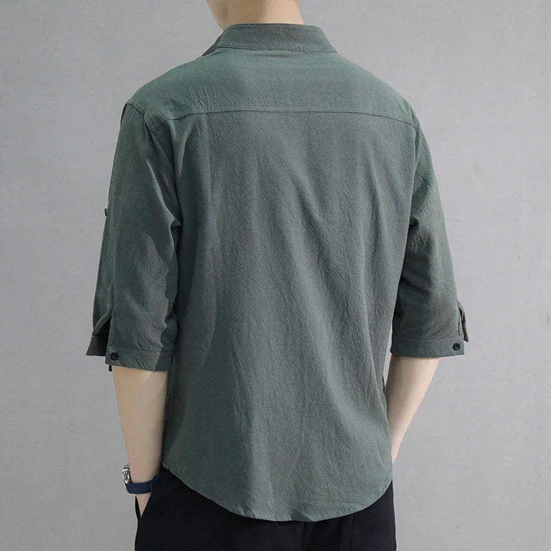 Linen Button-Up Shirt