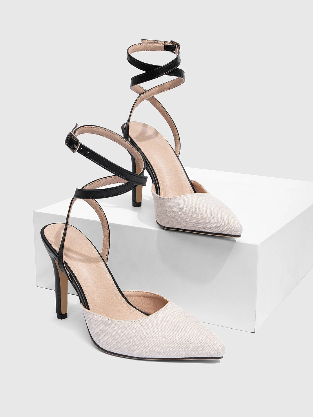 Milan Ankle-Wrap Stiletto