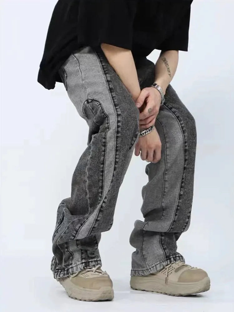 Stitch Paneled Denim Jean