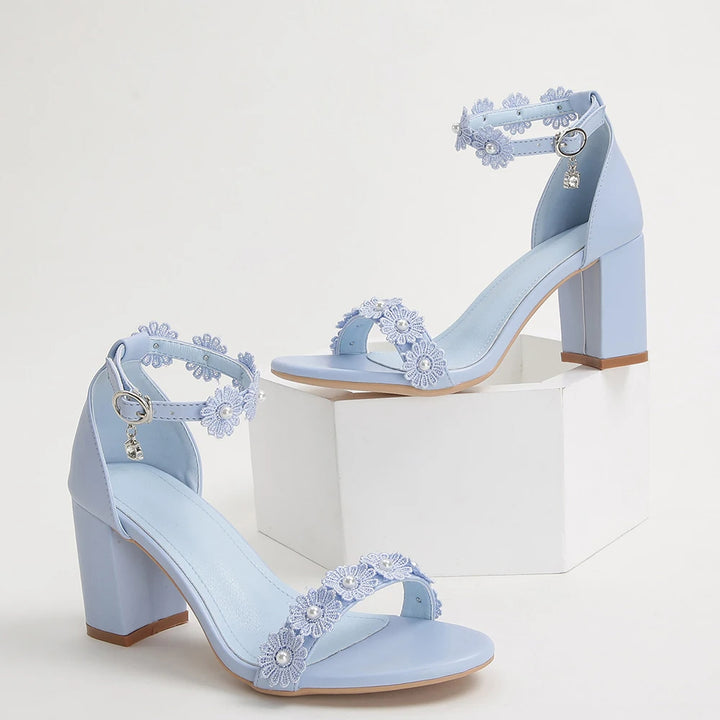 Petal & Pearl Block Heels