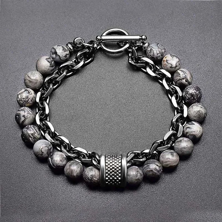 Orion Dual-Stone Chain Bracelet