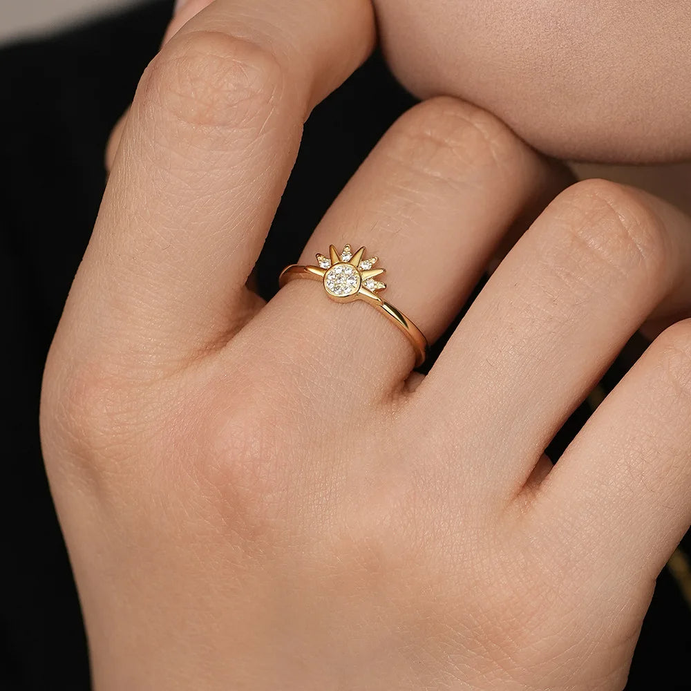 Celestial Harmony Sun & Moon Ring Set