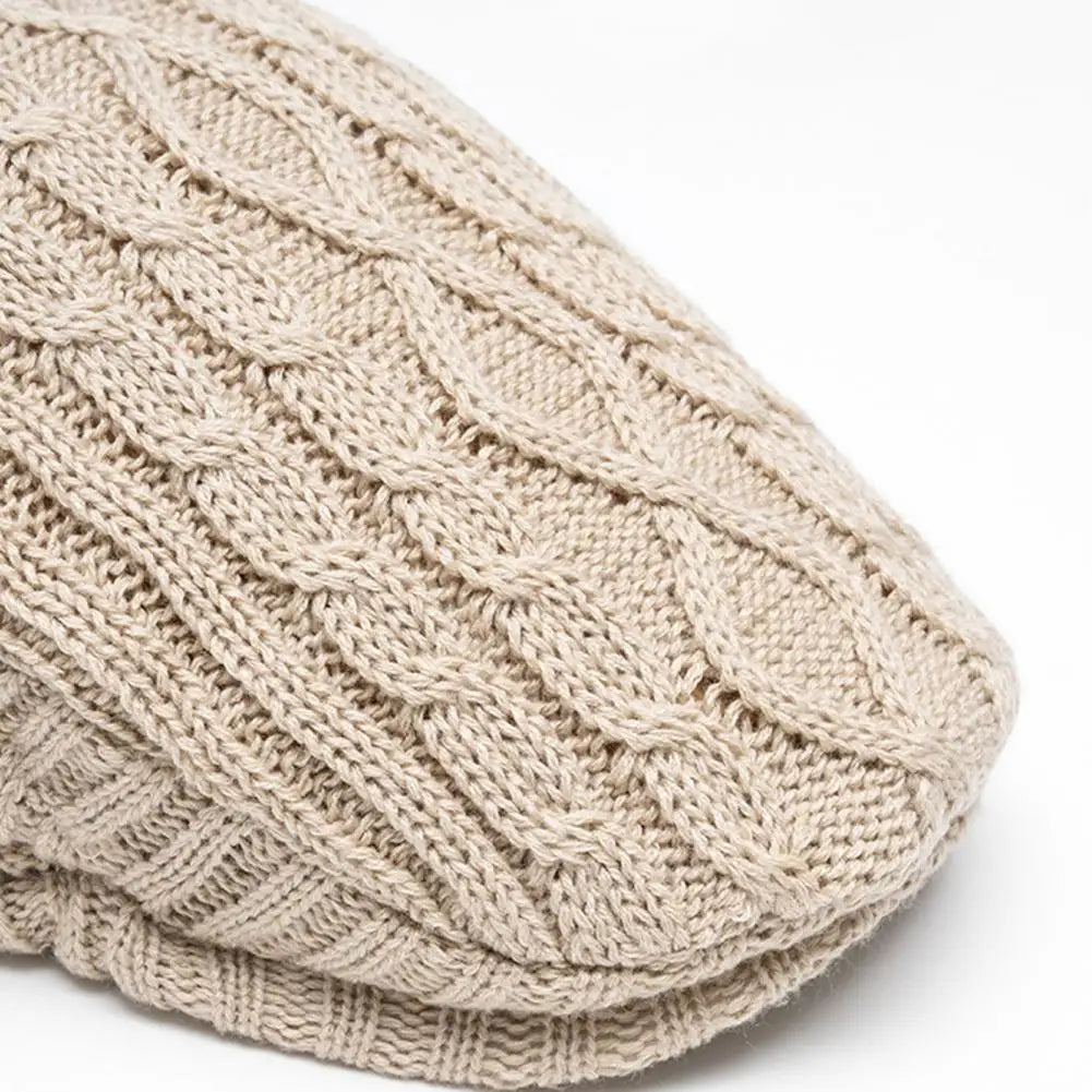 Cable-Knit Flat Cap