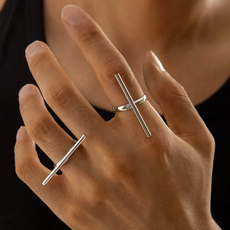 Horizon Bar Ring Set