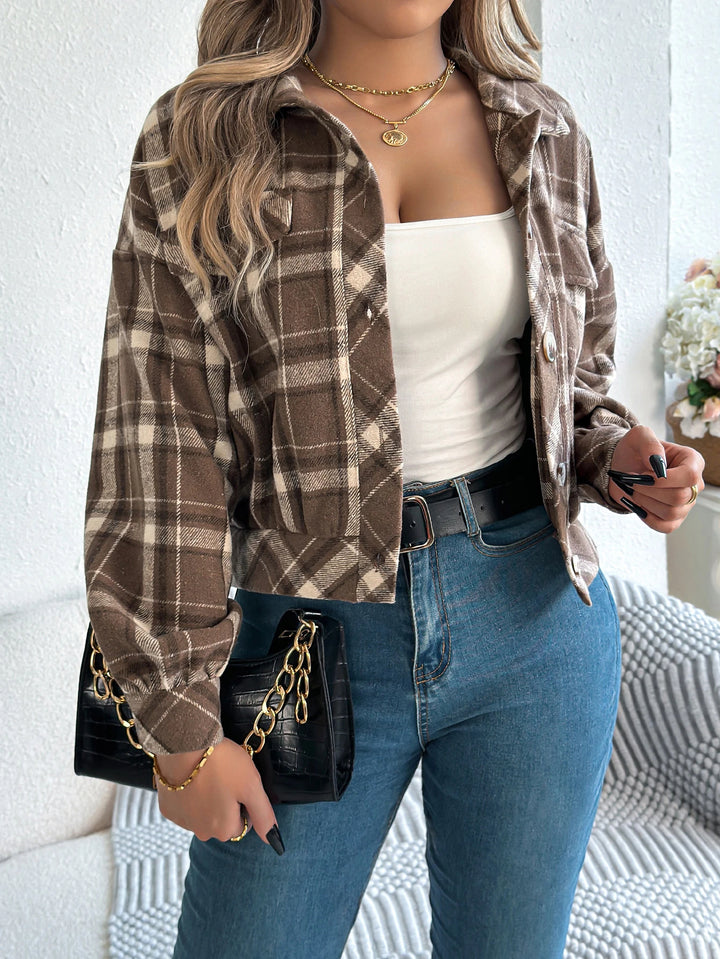 Aubrey Cropped Flannel Shacket