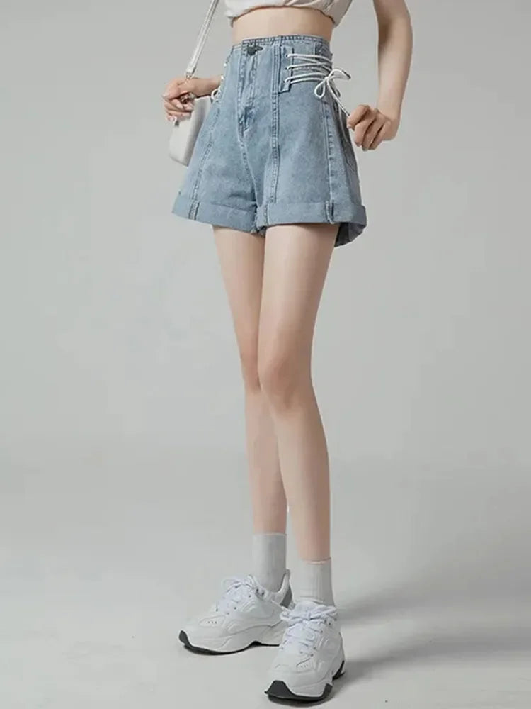 Juno Tie-Waist Denim Short