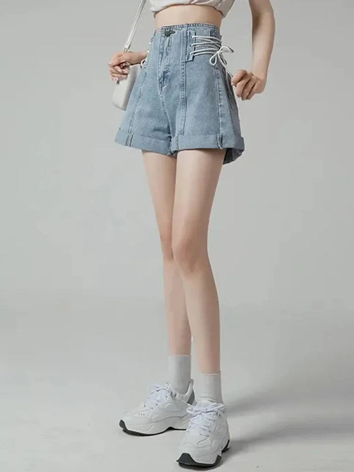Juno Tie-Waist Denim Short