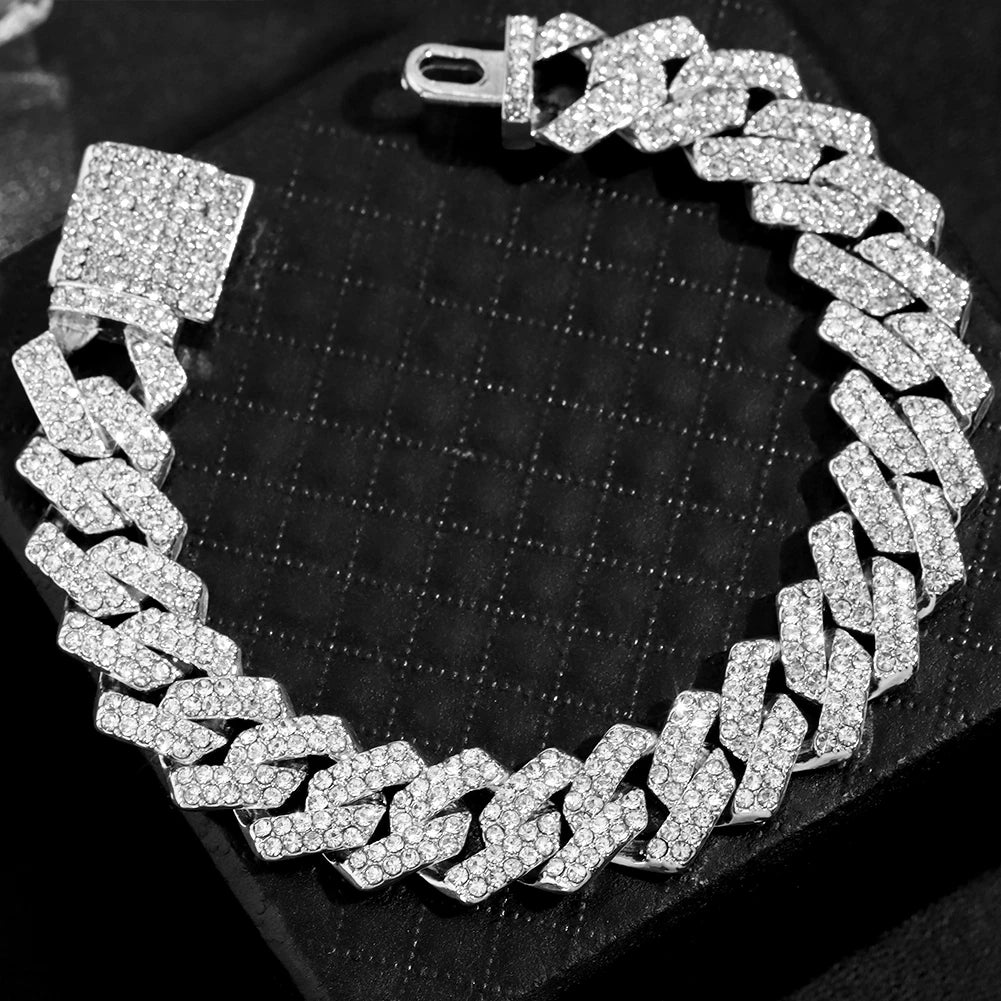 Alpha Iced Link Bracelet