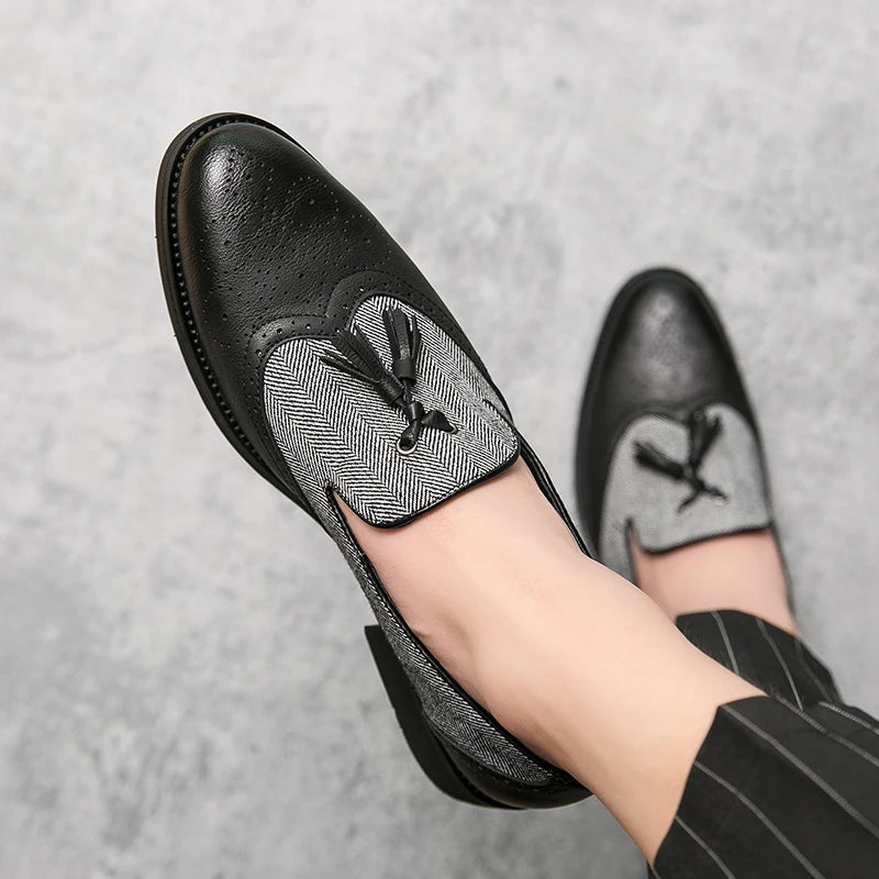 Herringbone Tassel Loafer
