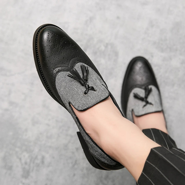 Herringbone Tassel Loafer