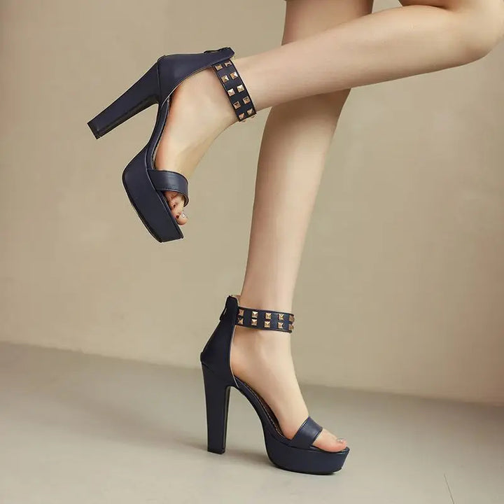 Vanity Studded Platform Heels