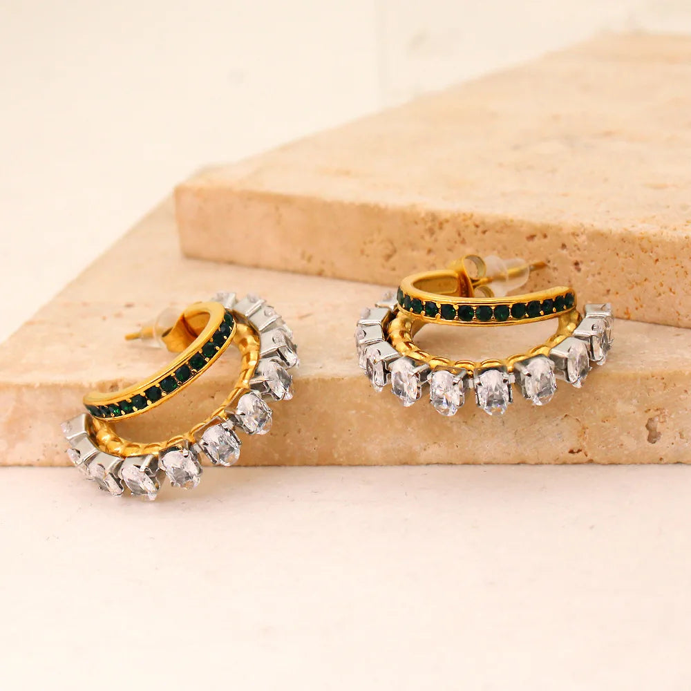 Spark Layer Hoop Earrings