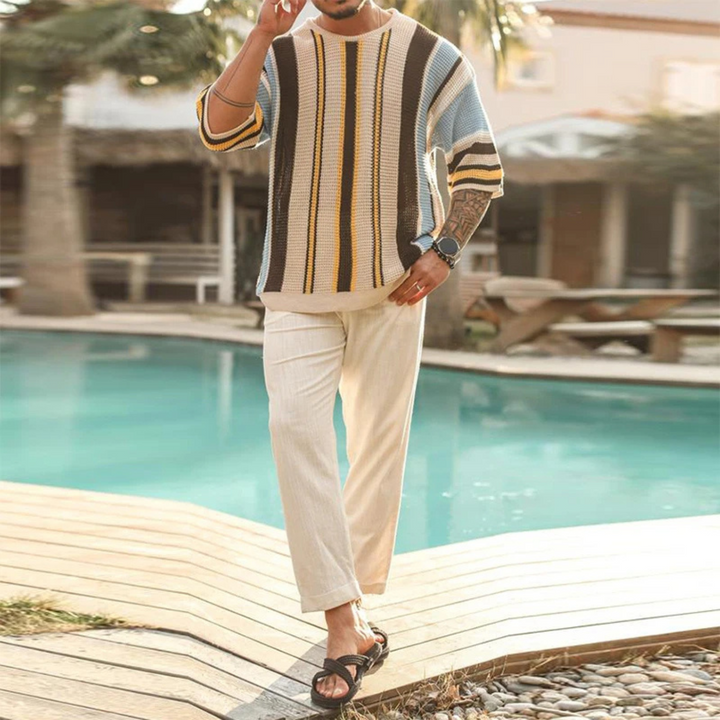 Sundown Stripe Knit Tee
