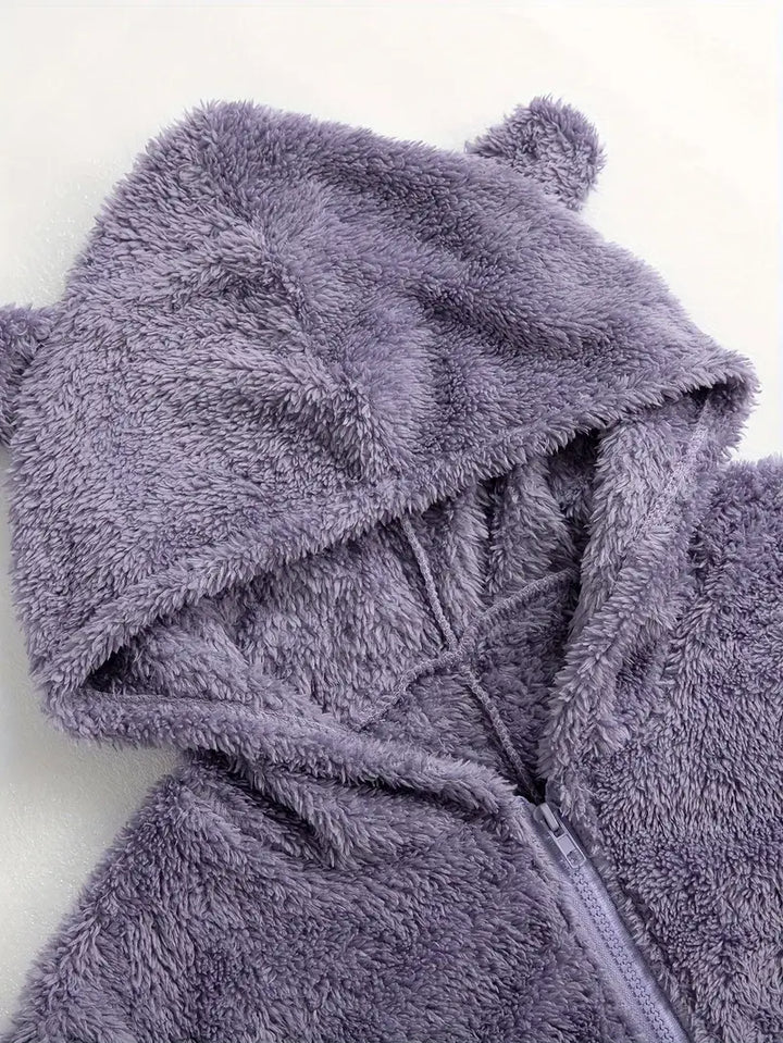 Teddy Sherpa Hooded Jumpsuit