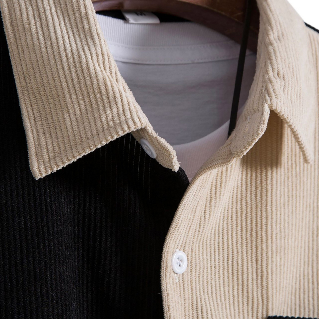 Helix Two-Tone Corduroy Button-Up