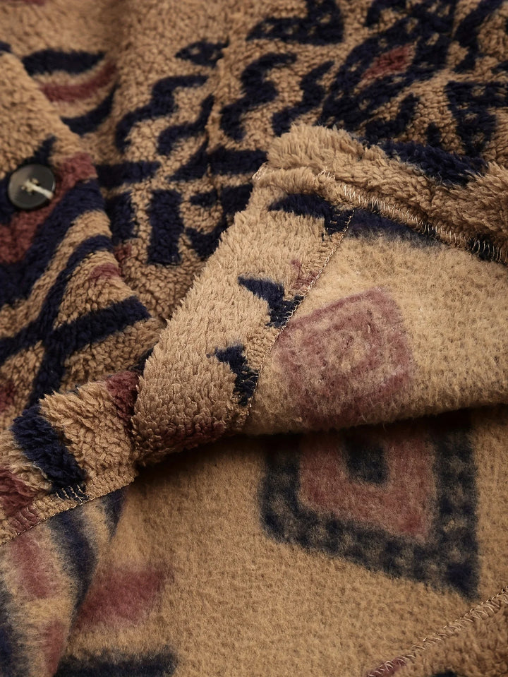 Navajo Hooded Fleece Coat