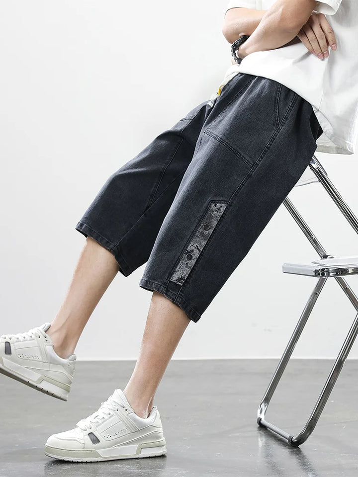 Division Drop-Cut Denim Short