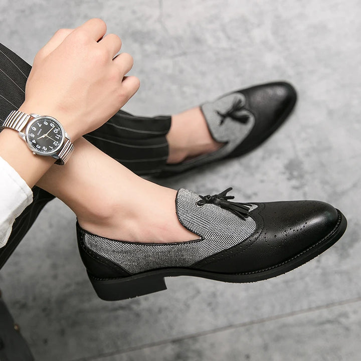 Herringbone Tassel Loafer