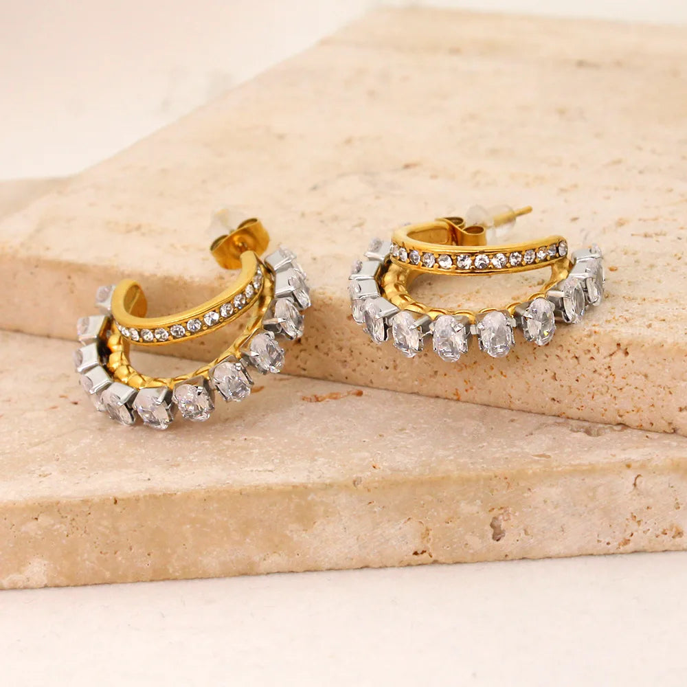 Spark Layer Hoop Earrings