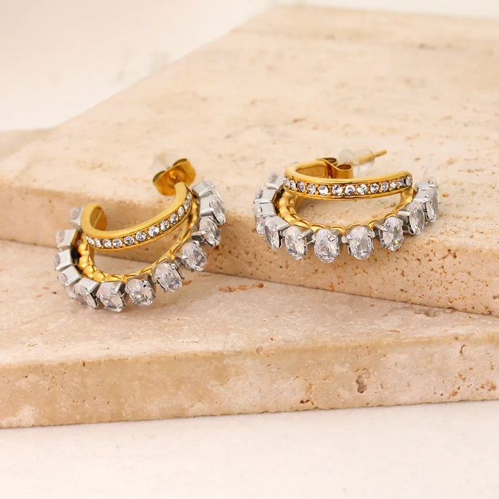 Spark Layer Hoop Earrings