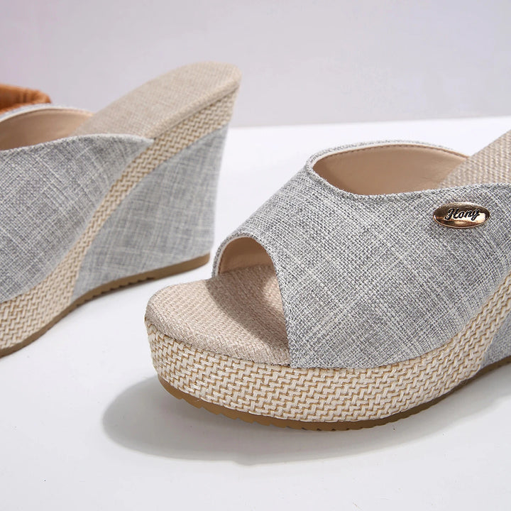 Isla Canvas Wedge Sandal