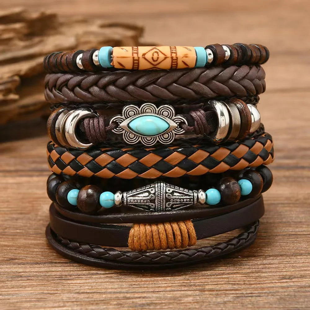 Tribal Stacked Bracelet Set