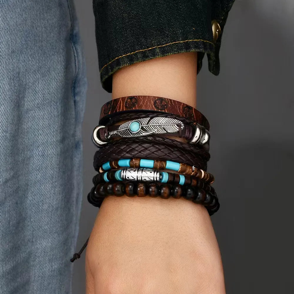 Tribal Stacked Bracelet Set