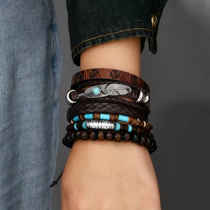 Tribal Stacked Bracelet Set
