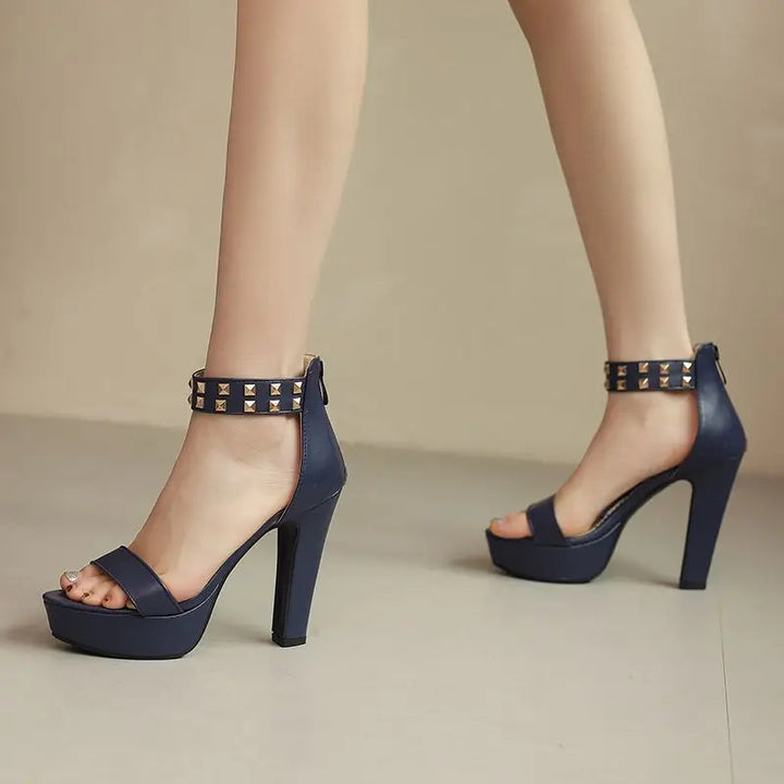 Vanity Studded Platform Heels