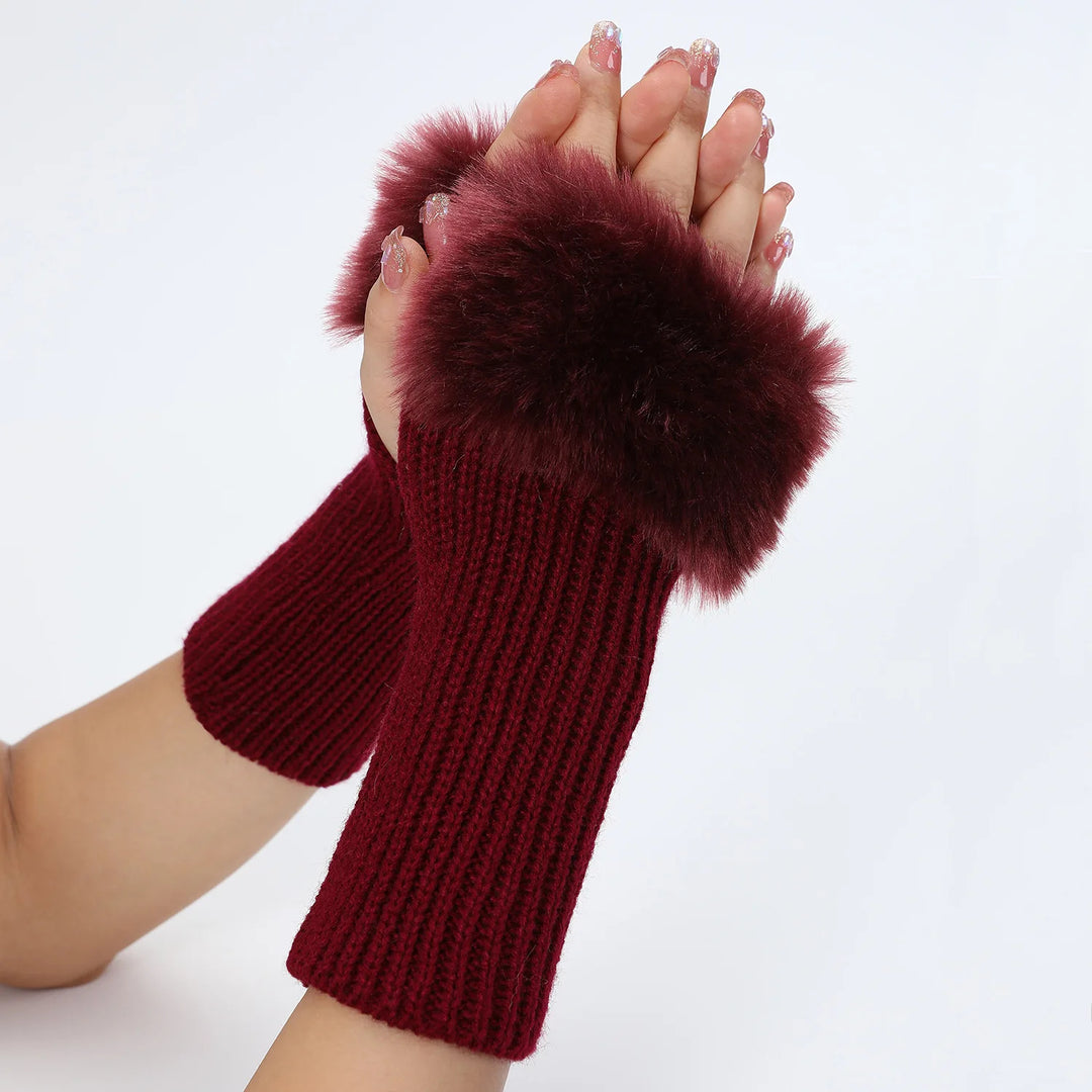 Faux Fur Cuff Arm Warmers