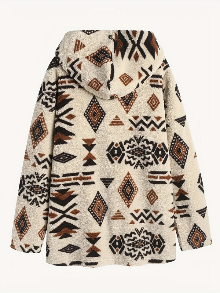 Navajo Hooded Fleece Coat