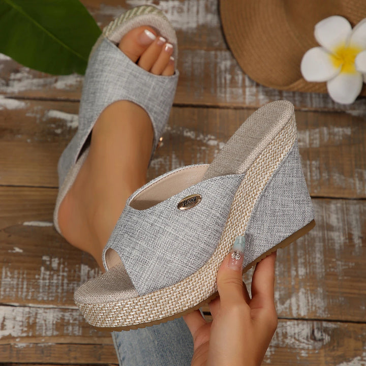 Isla Canvas Wedge Sandal