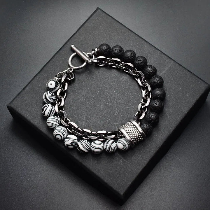 Orion Dual-Stone Chain Bracelet