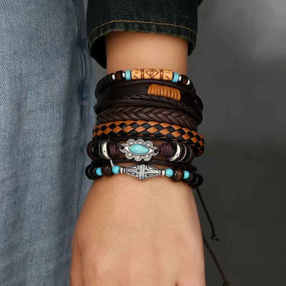 Tribal Stacked Bracelet Set