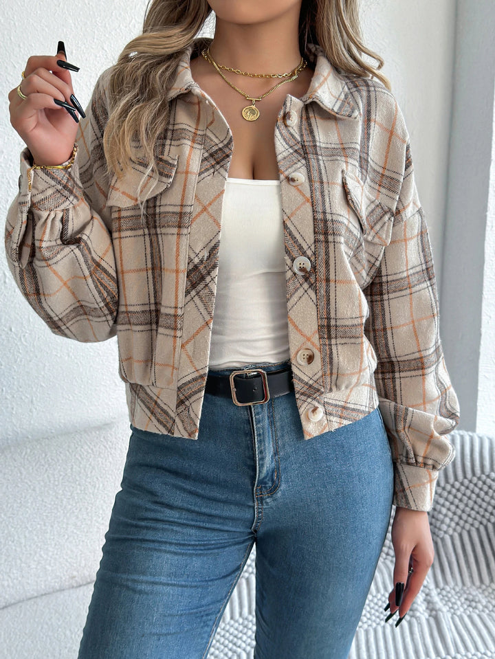 Aubrey Cropped Flannel Shacket