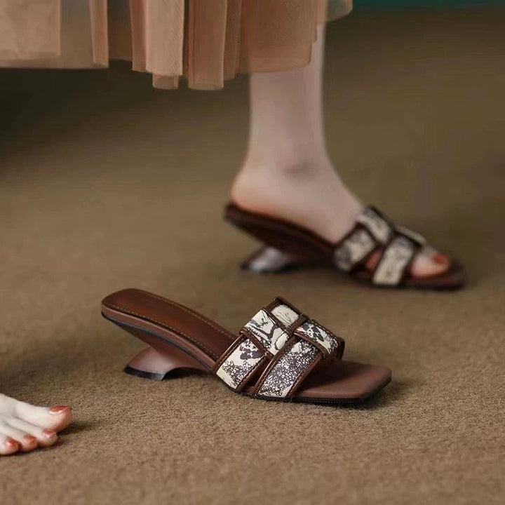 Opale Toile Slide Heel