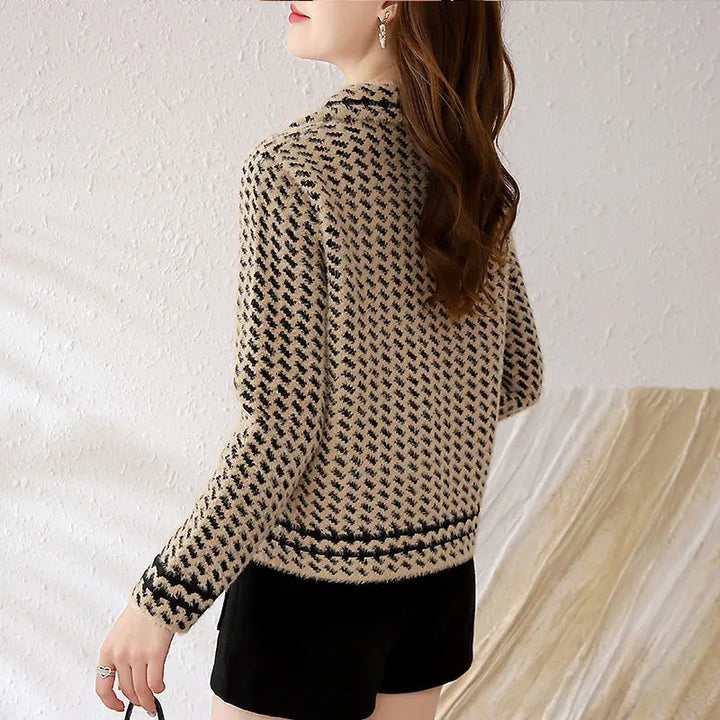 Milanese Houndstooth Tweed Blazer