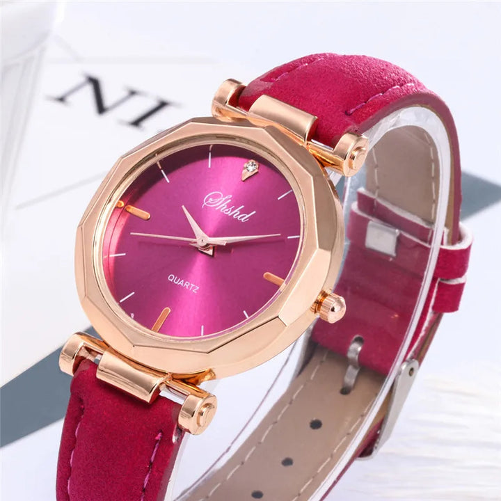 Sunburst Suede Wristwatch