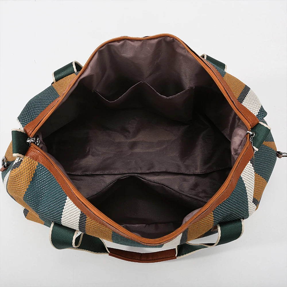 Avalon Stripe Canvas Duffel