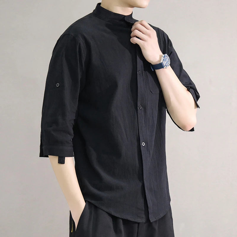 Linen Button-Up Shirt